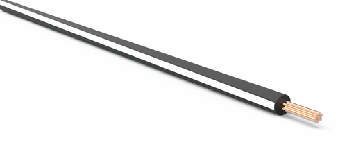22 Gauge Black w/ White Stripe Automotive TXL Wire Per Ft