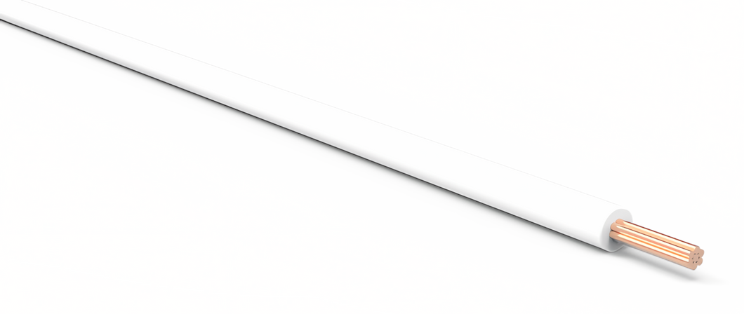 22 Gauge White Automotive TXL Wire Per Ft