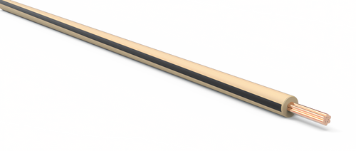 22 Gauge Tan w/ Black Stripe Automotive TXL Wire Per Ft
