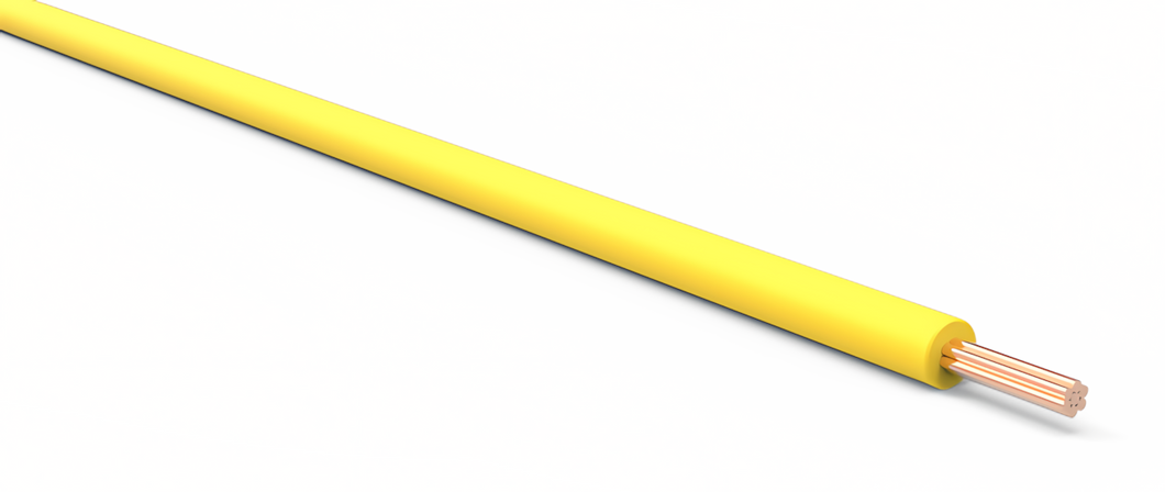 22 Gauge Yellow Automotive TXL Wire Per Ft