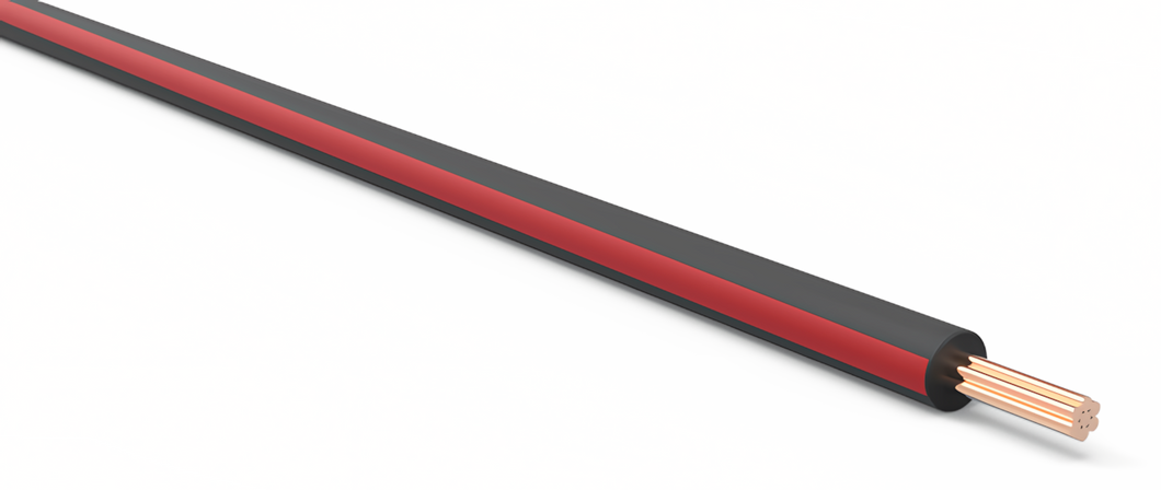 20 Gauge Black w/ Red Stripe Automotive TXL Wire Per Ft