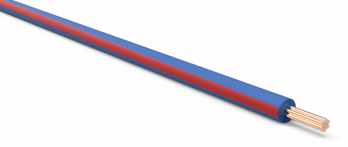 20 Gauge Dark Blue w/ Red Stripe Automotive TXL Wire Per Ft