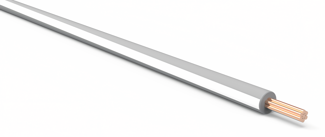 20 Gauge Gray w/ White Stripe Automotive TXL Wire Per Ft