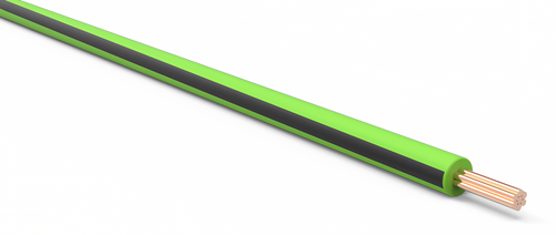 20 Gauge Light Green w/ Black Stripe Automotive TXL Wire Per Ft