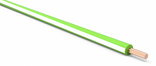 20 Gauge Light Green w/ White Stripe Automotive TXL Wire Per Ft