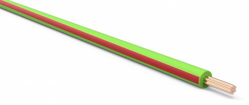 20 Gauge Light Green w/ Red Stripe Automotive TXL Wire Per Ft