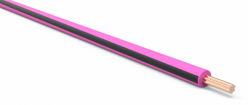 20 Gauge Pink w/ Black Stripe Automotive TXL Wire Per Ft