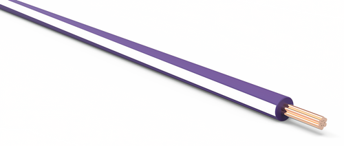20 Gauge Purple w/ White Stripe Automotive TXL Wire Per Ft