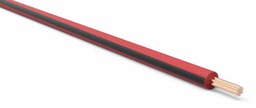 20 Gauge Red w/ Black Stripe Automotive TXL Wire Per Ft