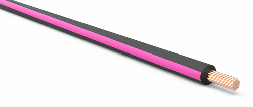18 Gauge Black w/ Pink Stripe Automotive TXL Wire Per Ft