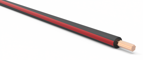 18 Gauge Black w/ Red Stripe Automotive TXL Wire Per Ft