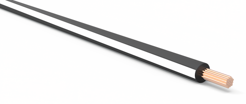 18 Gauge Black w/ White Stripe Automotive TXL Wire Per Ft