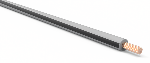 18 Gauge Gray w/ Black Stripe Automotive TXL Wire Per Ft