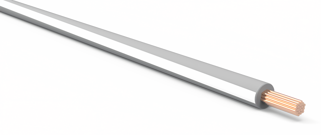 18 Gauge Gray w/ White Stripe Automotive TXL Wire Per Ft
