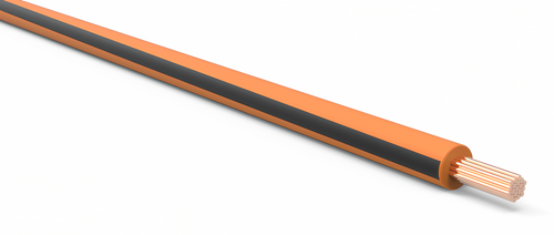 18 Gauge Orange w/ Black Stripe Automotive TXL Wire Per Ft