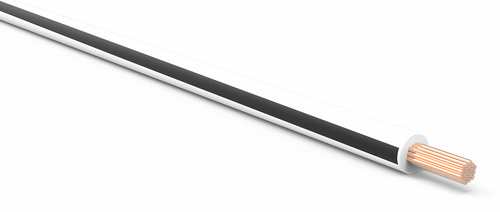 18 Gauge White w/ Black Stripe Automotive TXL Wire Per Ft