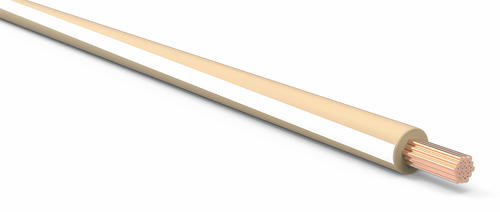 16 Gauge Tan w/ White Stripe Automotive TXL Wire Per Ft