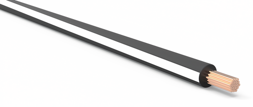 16 Gauge Black w/ White Stripe Automotive TXL Wire Per Ft
