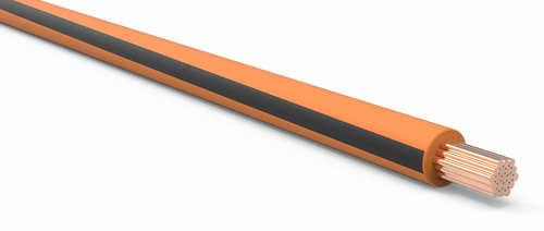 14 Gauge Orange w/ Black Stripe Automotive TXL Wire Per Ft