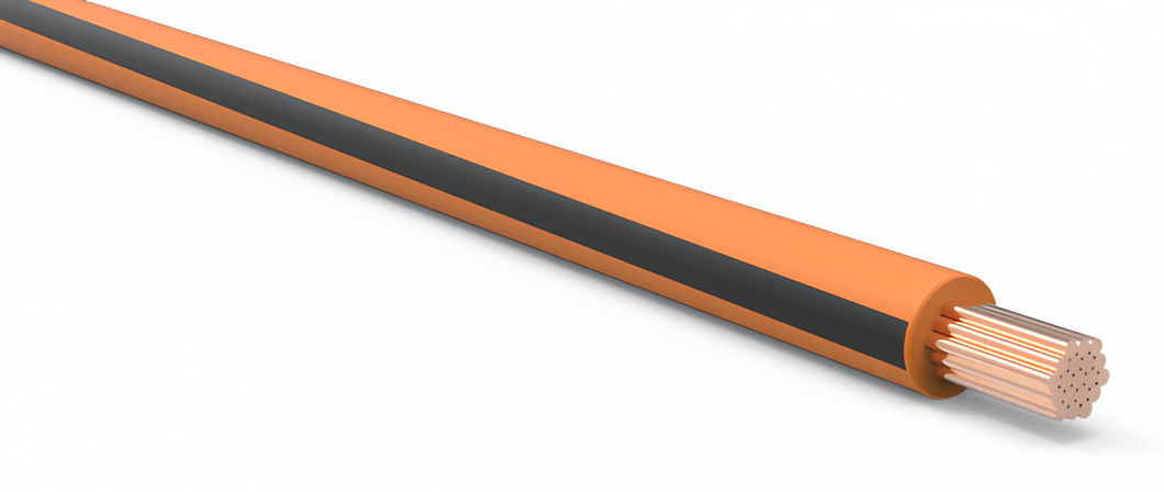 14 Gauge Orange w/ Black Stripe Automotive TXL Wire Per Ft