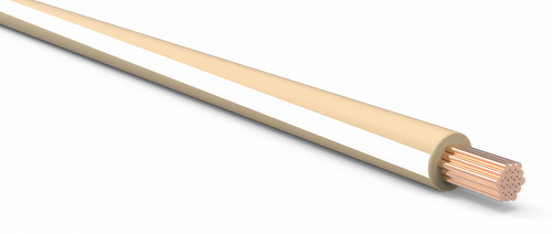 14 Gauge Tan w/ White Stripe Automotive TXL Wire Per Ft