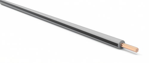 22 Gauge Gray w/ Black Stripe Automotive TXL Wire Per Ft