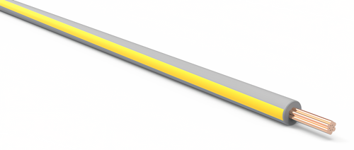 20 Gauge Gray w/ Yellow Stripe Automotive TXL Wire Per Ft