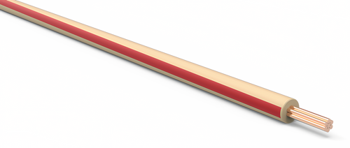 20 Gauge Tan w/ Red Stripe Automotive TXL Wire Per Ft