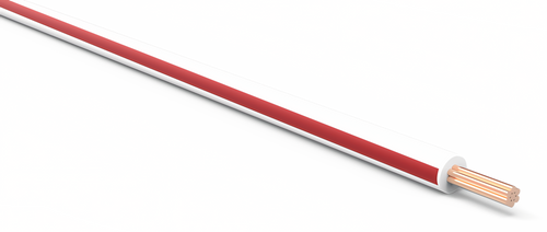 20 Gauge White w/ Red Stripe Automotive TXL Wire Per Ft