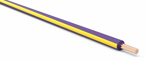 20 Gauge Purple w/ Yellow Stripe Automotive TXL Wire Per Ft