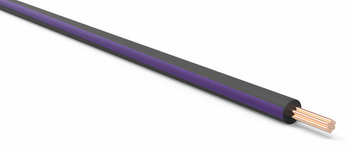 20 Gauge Black w/ Purple Stripe Automotive TXL Wire Per Ft