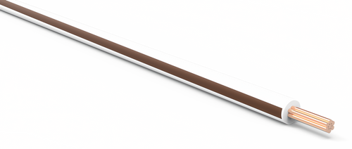 20 Gauge White w/ Brown Stripe Automotive TXL Wire Per Ft