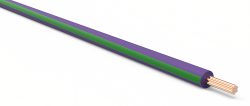 20 Gauge Purple w/ Green Stripe Automotive TXL Wire Per Ft