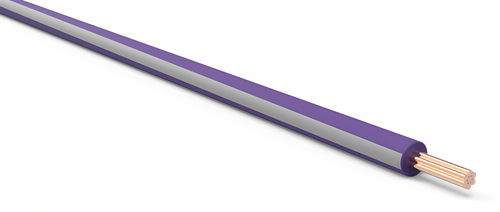 20 Gauge Purple w/ Gray Stripe Automotive TXL Wire Per Ft