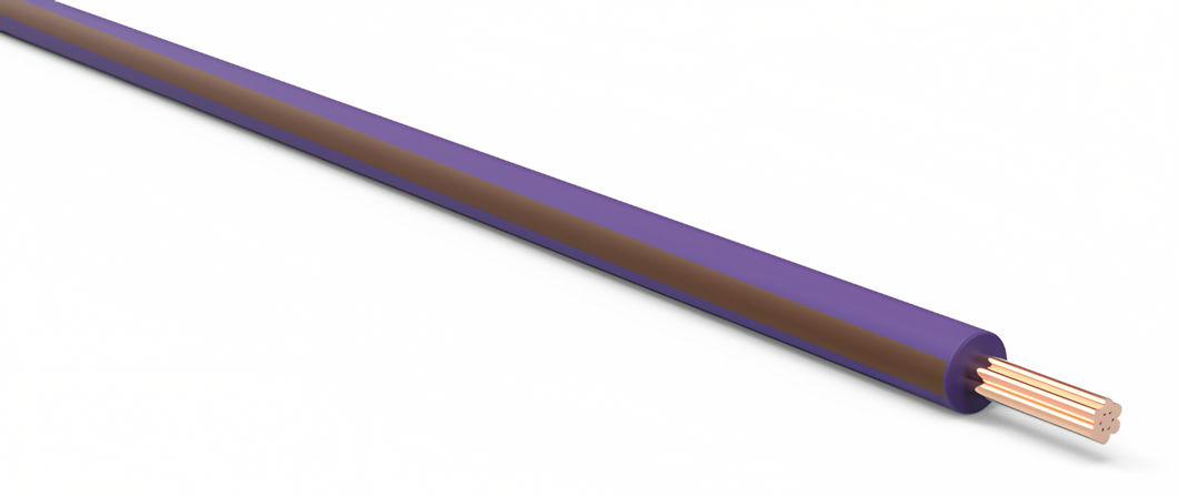 20 Gauge Purple w/ Brown Stripe Automotive TXL Wire Per Ft