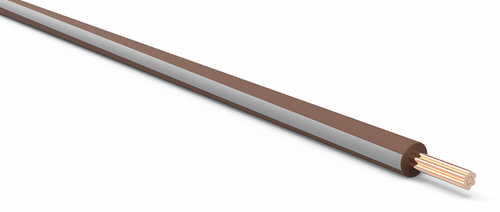 20 Gauge Brown w/ Gray Stripe Automotive TXL Wire Per Ft