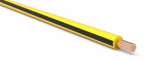 16 Gauge Yellow w/ Black Stripe Automotive TXL Wire Per Ft