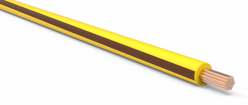 16 Gauge Yellow w/ Brown Stripe Automotive TXL Wire Per Ft