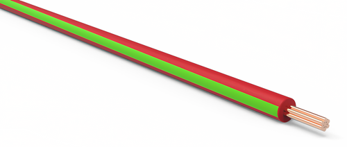 20 Gauge Red w/ Light Green Stripe Automotive TXL Wire Per Ft