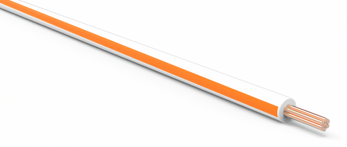 20 Gauge White w/ Orange Stripe Automotive TXL Wire Per Ft