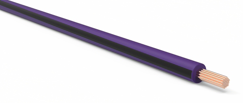 18 Gauge Purple w/ Black Stripe Automotive TXL Wire Per Ft