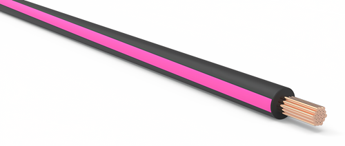 16 Gauge Black w/ Pink Stripe Automotive TXL Wire Per Ft