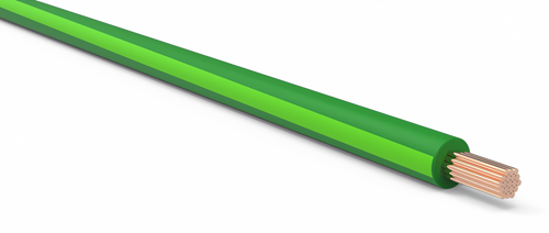 16 Gauge Dark Green w/ Light Green Stripe Automotive TXL Wire Per Ft