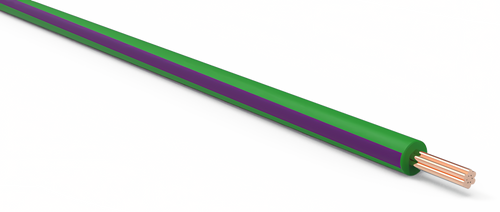 20 Gauge Dark Green w/ Purple Stripe Automotive TXL Wire Per Ft