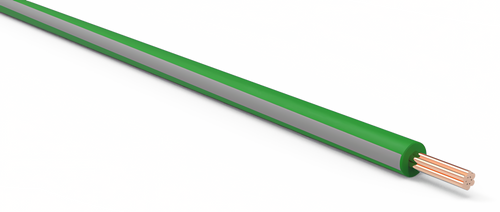 20 Gauge Dark Green w/ Gray Stripe Automotive TXL Wire Per Ft