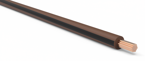 16 Gauge Brown w/ Black Stripe Automotive TXL Wire Per Ft