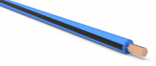 16 Gauge Light Blue w/ Black Stripe Automotive TXL Wire Per Ft