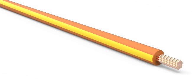 18-AWG-Automotive-TXL-Wire-Orange-w/-Yellow-Stripe-by-the-Foot