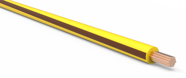16-AWG-Automotive-TXL-Wire-Yellow-w/-Brown-Stripe-by-the-Foot