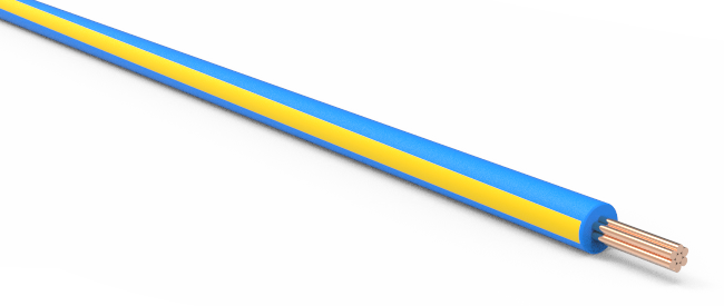 20-AWG-Automotive-TXL-Wire-Light-Blue-w/-Yellow-Stripe-by-the-Foot